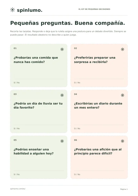 12 preguntas, buena compañía